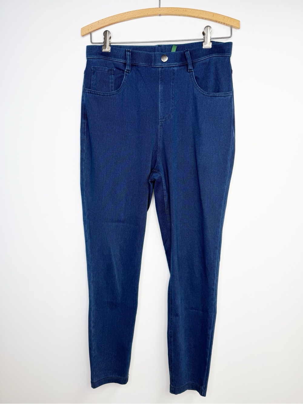 Halara Flex High Waisted Casual Skinny Jeans Pockets Dark Blue Size Medium 7/8